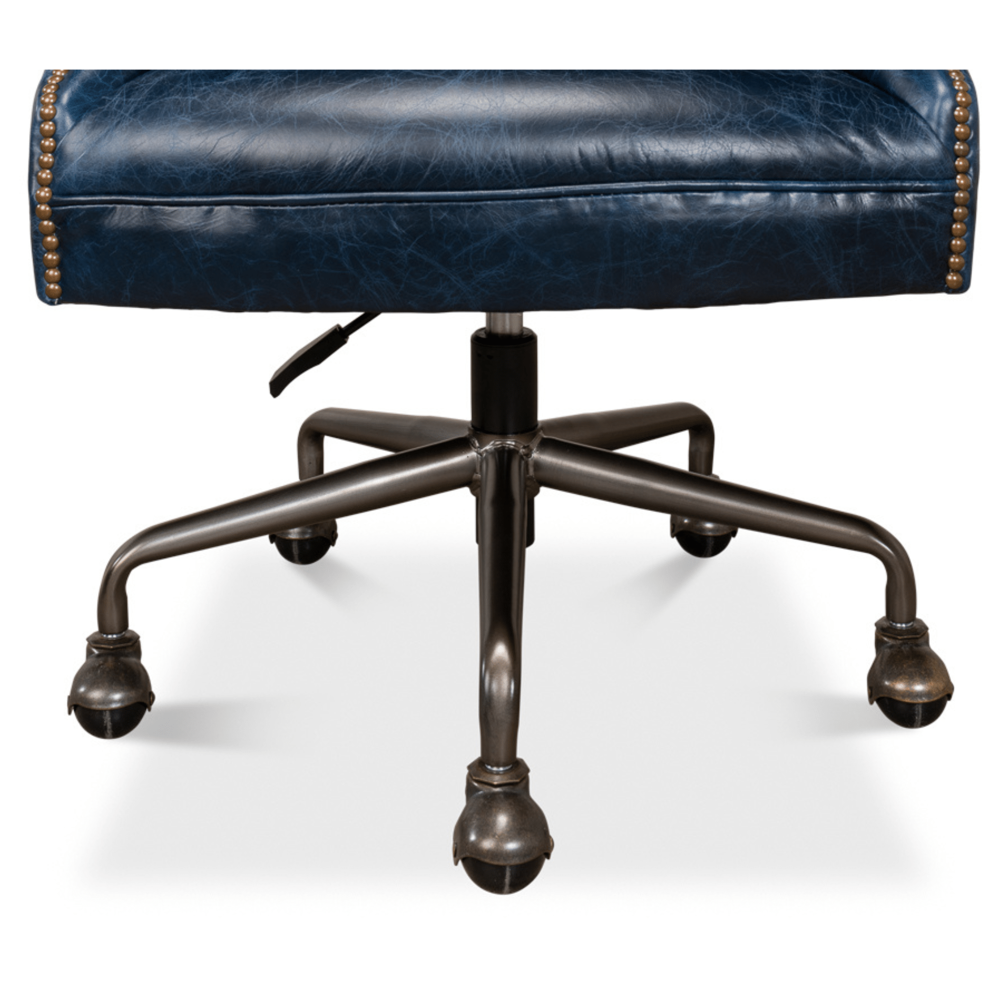 Colonial Beach Leather Desk Chair - Our Boat House