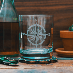Compass Glassware Set of Six - Four Styles - Our Boat House