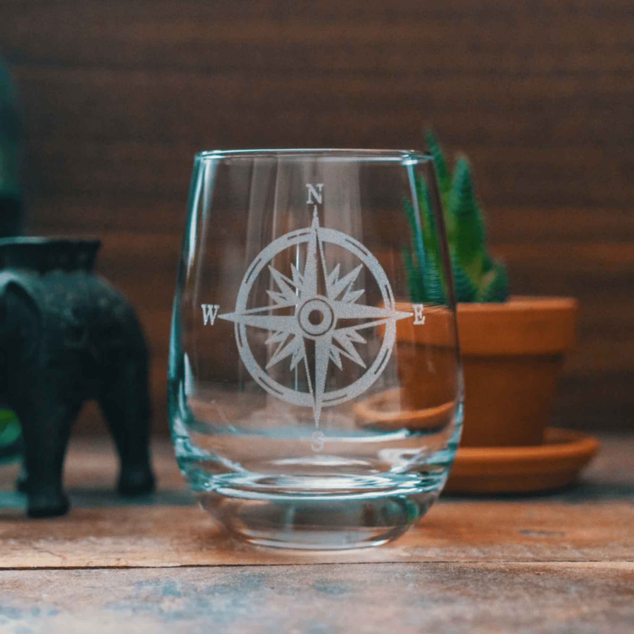 Compass Glassware Set of Six - Four Styles - Our Boat House