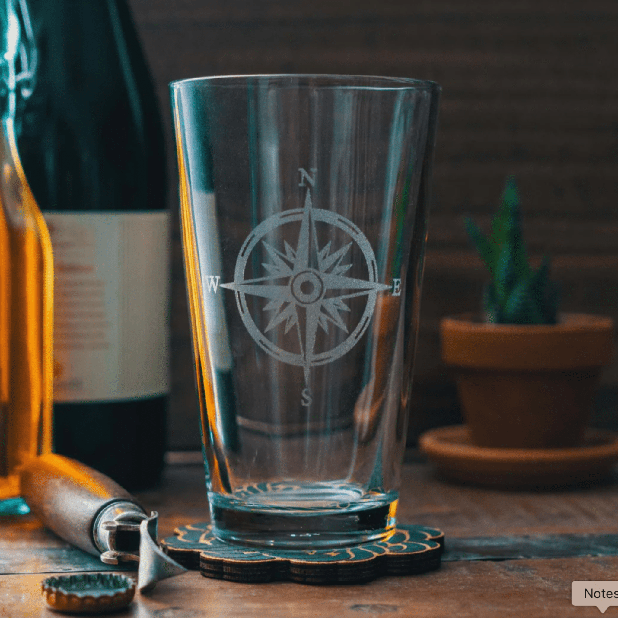 Compass Glassware Set of Six - Four Styles - Our Boat House