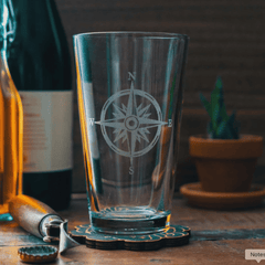Compass Glassware Set of Six - Four Styles - Our Boat House