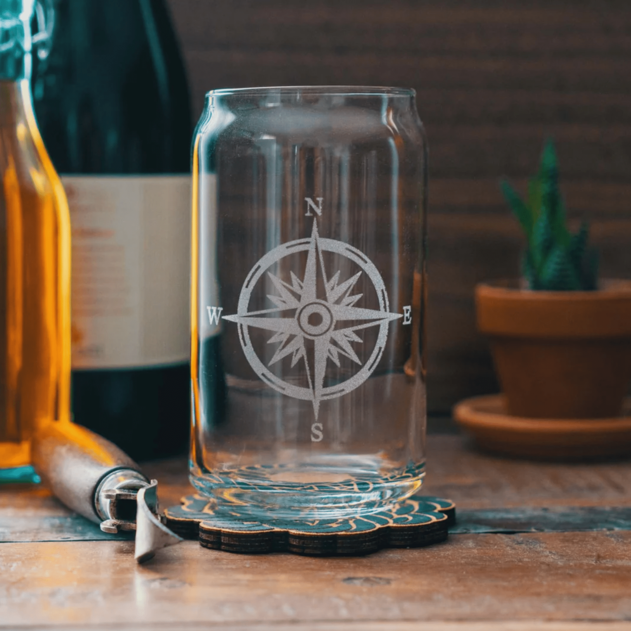 Compass Glassware Set of Six - Four Styles - Our Boat House