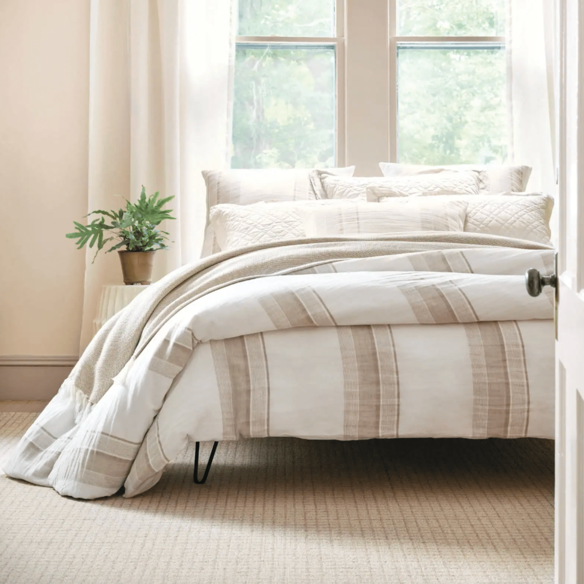 Conall Hand Micro Hooked Wool Rug - Natural - Our Boat House