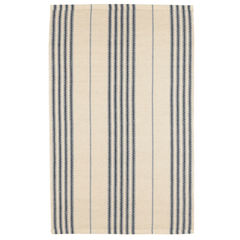 Conway Handwoven Cotton Rug - Blue & Ivory - Our Boat House