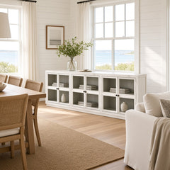 Copenhagen 6-Door Sideboard in Ivory - Our Boat House