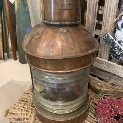 Copper Lantern - Medium w/Clear Lense - Our Boat House