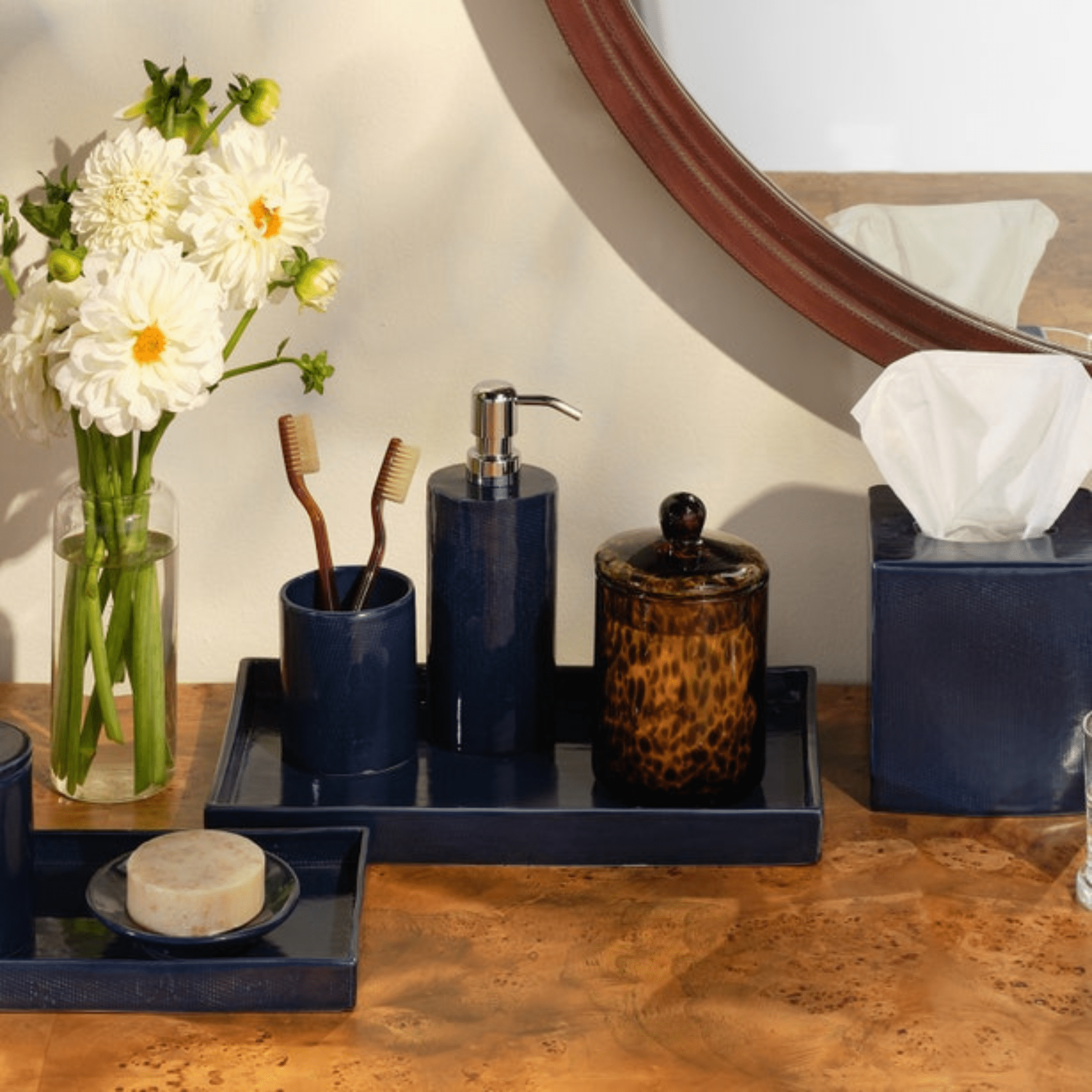 Cordoba Bath Accessories - Navy - Our Boat House