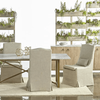 Coronado Slipcovered Dining Chair - Wheat - Our Boat House