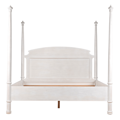 Cosmopolitan Four Poster White Wash Bed - Eastern King - Our Boat House