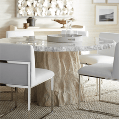 Cota Fossilized Clam Dining Table - Our Boat House