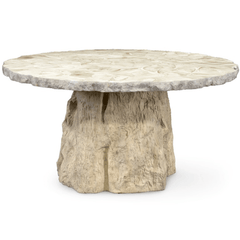 Cota Fossilized Clam Dining Table - Our Boat House