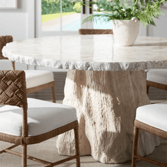 Cota Fossilized Clam Dining Table - Our Boat House