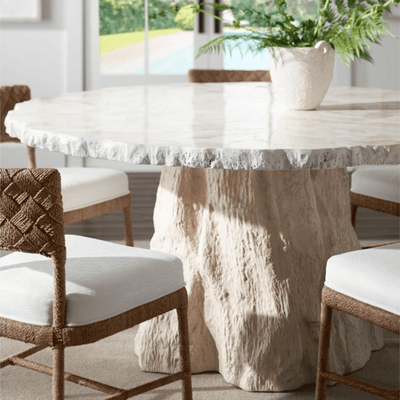 Cota Fossilized Clam Dining Table - Our Boat House