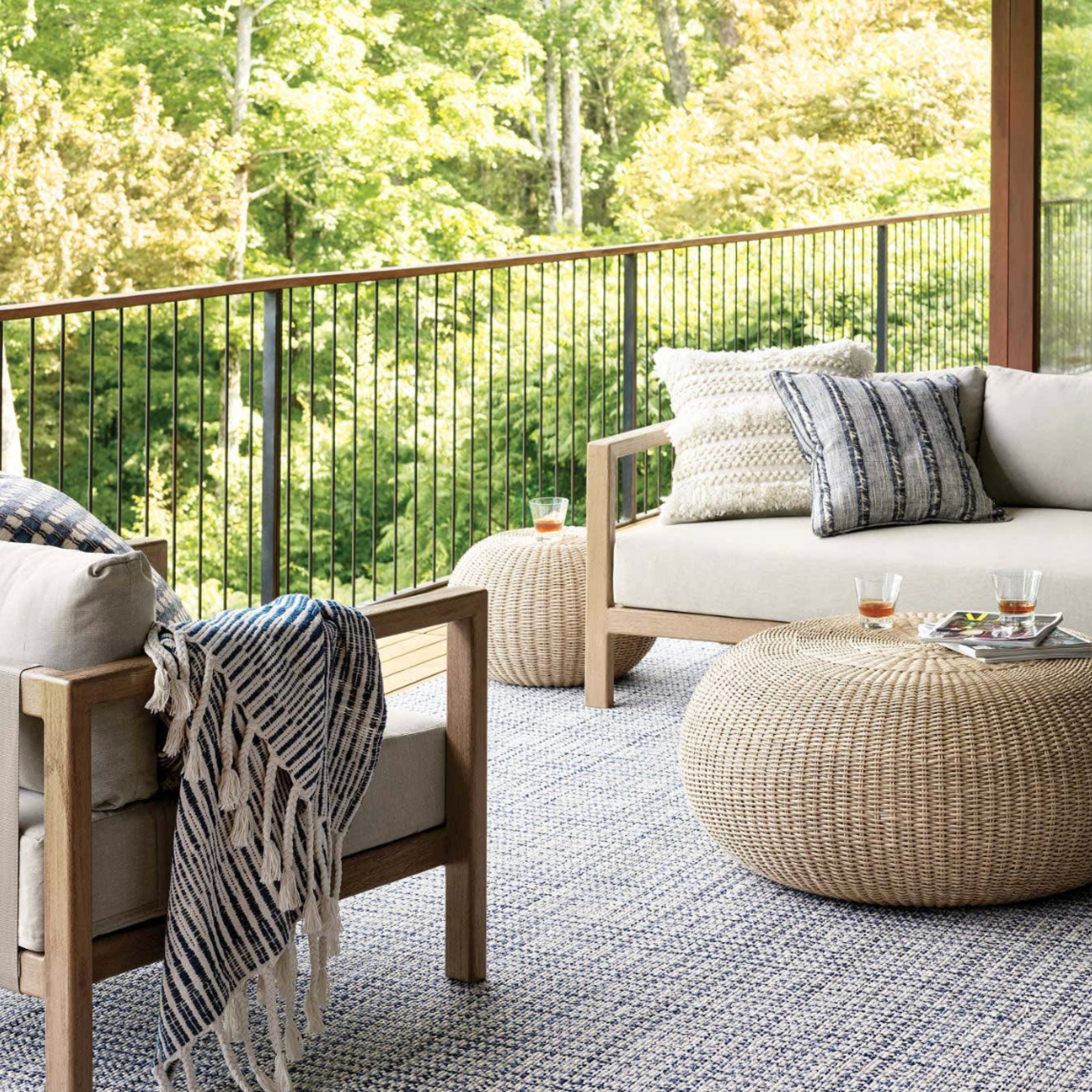 Cozumel Navy Throw - Our Boat House