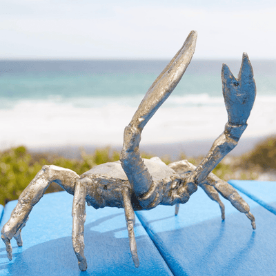 Crab (cast iron) in Silver Finish - Our Boat House