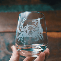 Crab Glassware Set of Six - Four Styles - Our Boat House