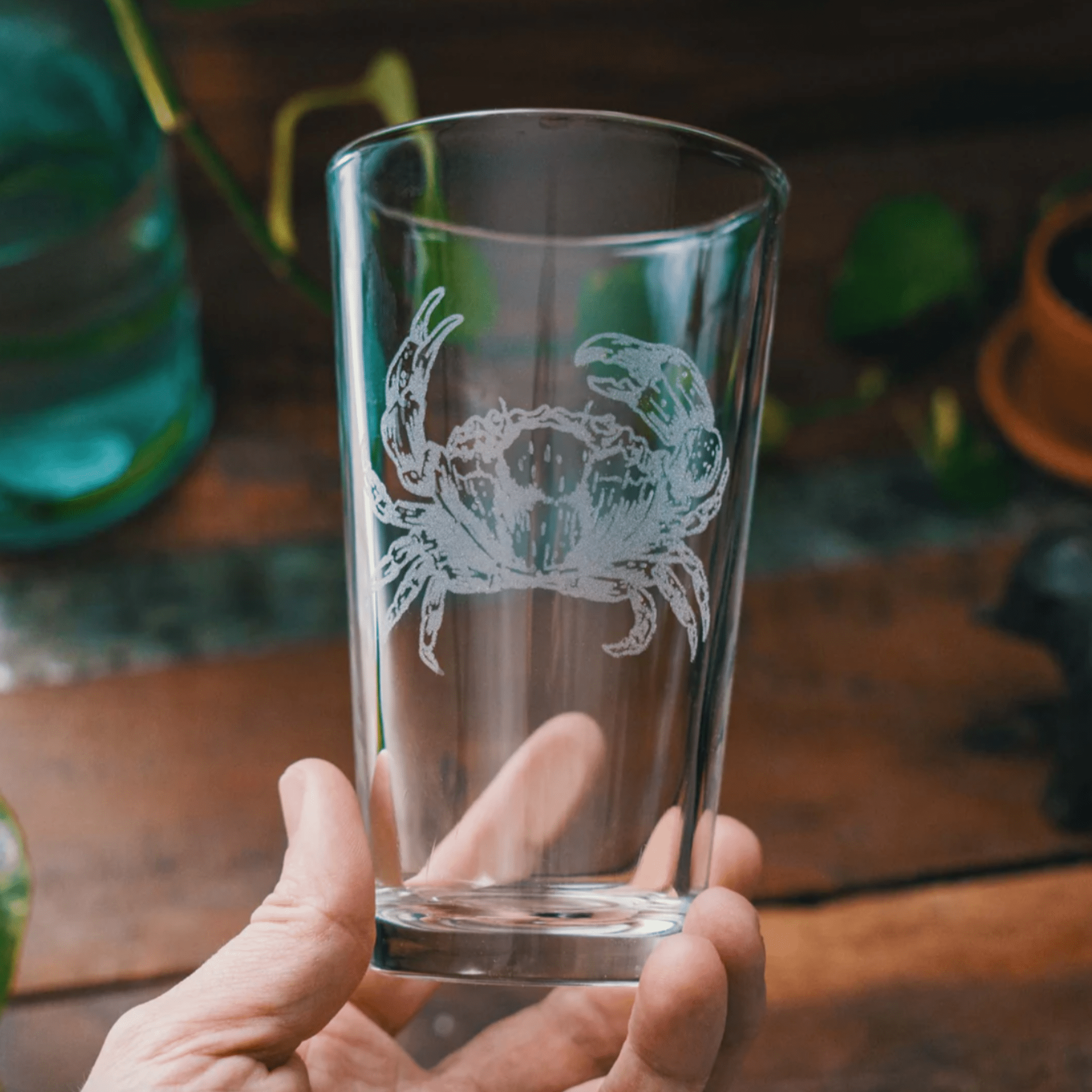 Crab Glassware Set of Six - Four Styles - Our Boat House