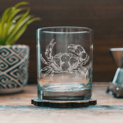 Crab Glassware Set of Six - Four Styles - Our Boat House
