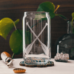 Crossed Paddles Glassware Set of Six - Four Styles - Our Boat House