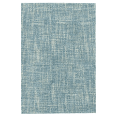 Crosshatch Hand Micro Hooked Wool Rug - Aegean Blue - Our Boat House