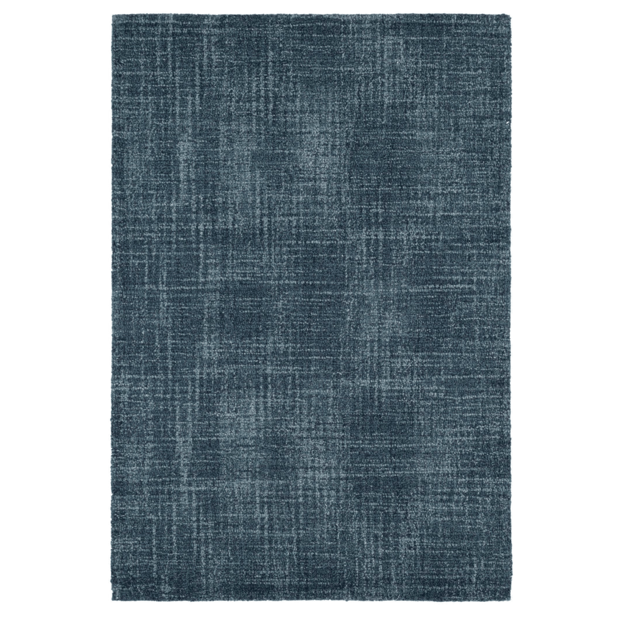 Crosshatch Hand Micro Hooked Wool Rug - Denim - Our Boat House