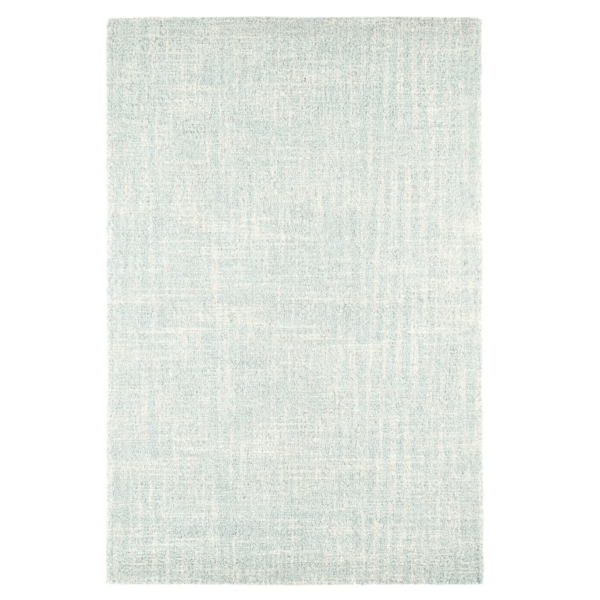 Crosshatch Micro Hooked Wool Rug - Sky Blue - Our Boat House