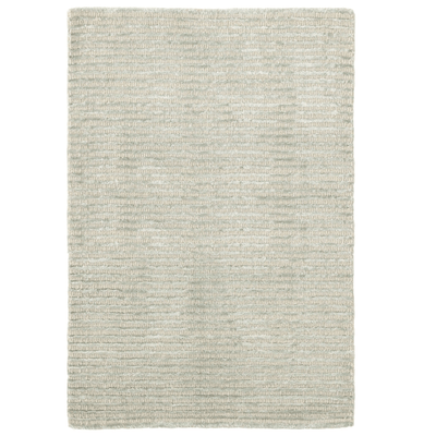 Cut Stripe Hand Knotted Viscose/Wool Rug - Ocean - Our Boat House