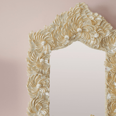 Dahlia Abalone Shell Mirror - Our Boat House