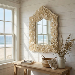 Dahlia Abalone Shell Mirror - Our Boat House