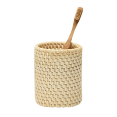 Dalton Bath Accessories - Cream Rattan - Our Boat House