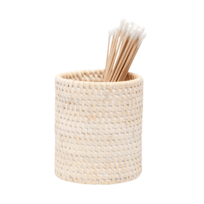 Dalton Bath Accessories - Whitewash Rattan - Our Boat House