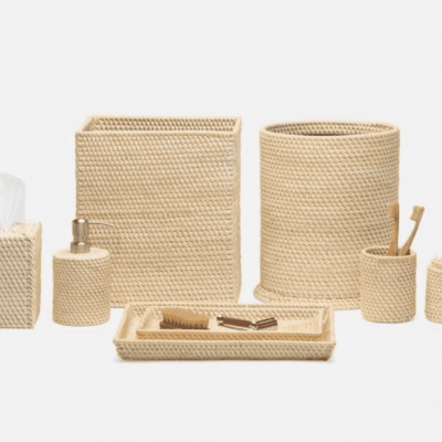 Dalton Bath Collection - Cream Rattan - Our Boat House