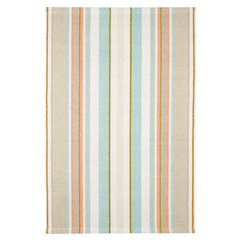 Daphne Stripe Handwoven Cotton Rug - Sky Blue - Our Boat House