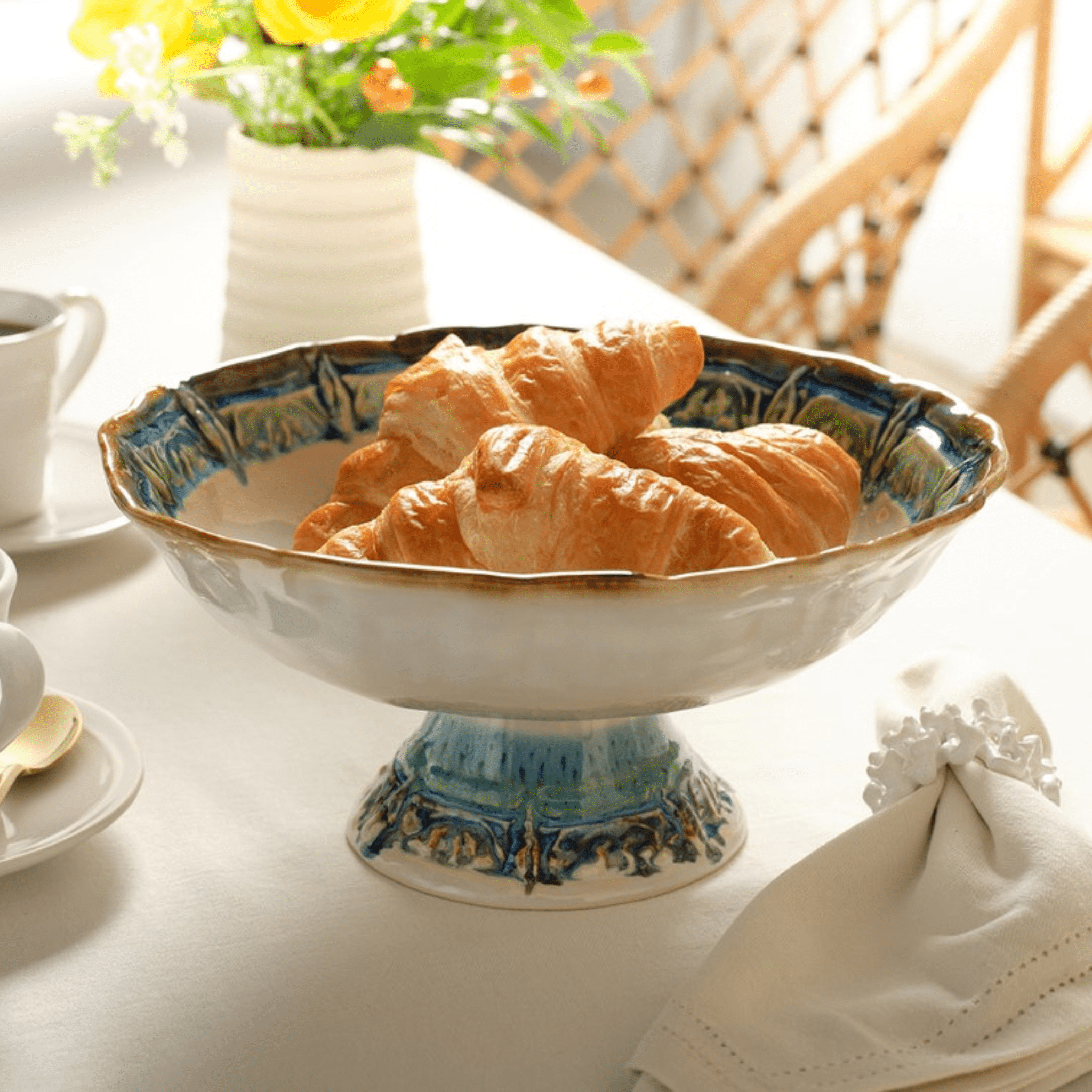 Delara Light Azure Fruit Bowl - coastal inspired home furnishing lifestyle