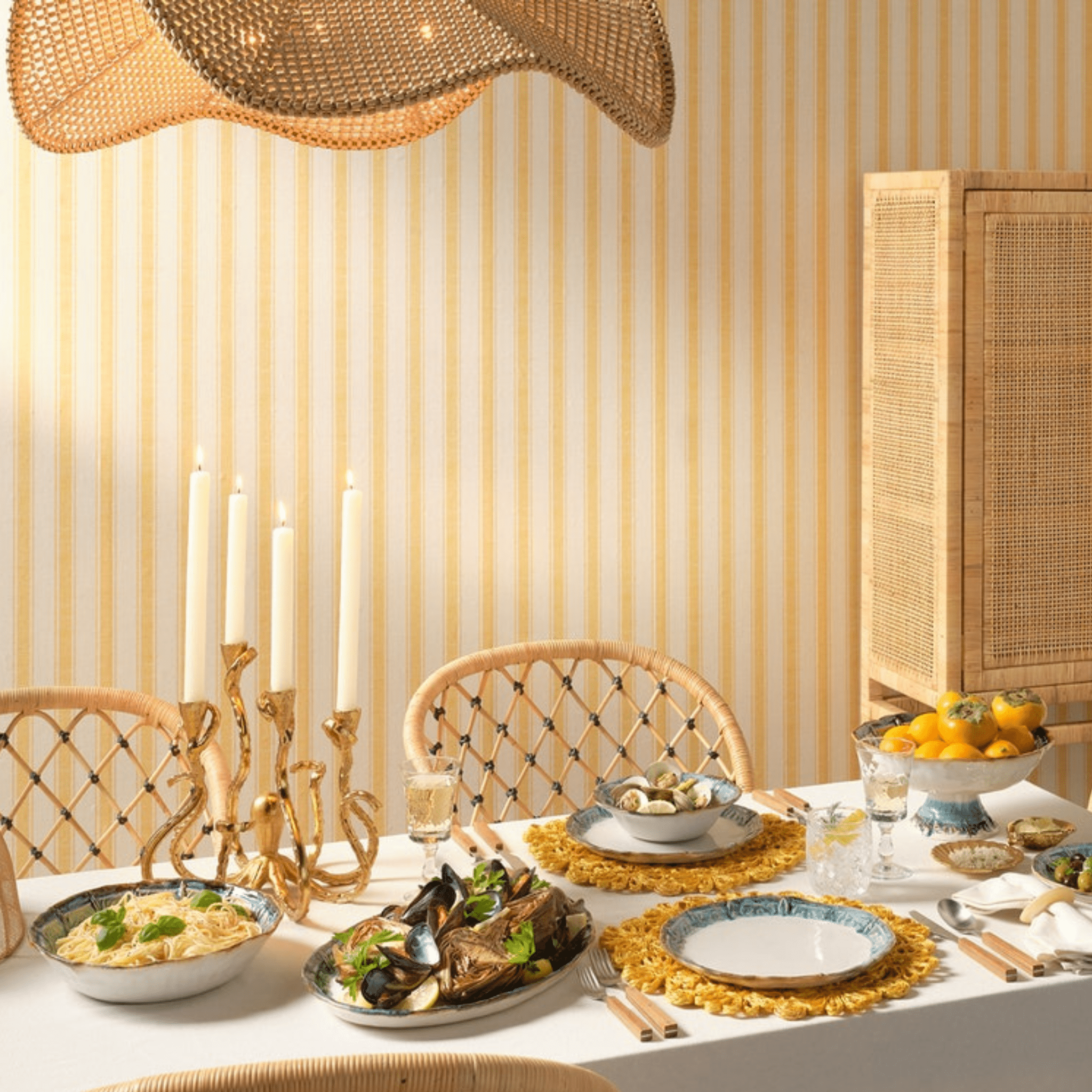 Delara Light Azure Serving Bowl Set - Our Boat House