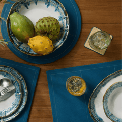 Delara Light Azure Serving Platter Set - Our Boat House