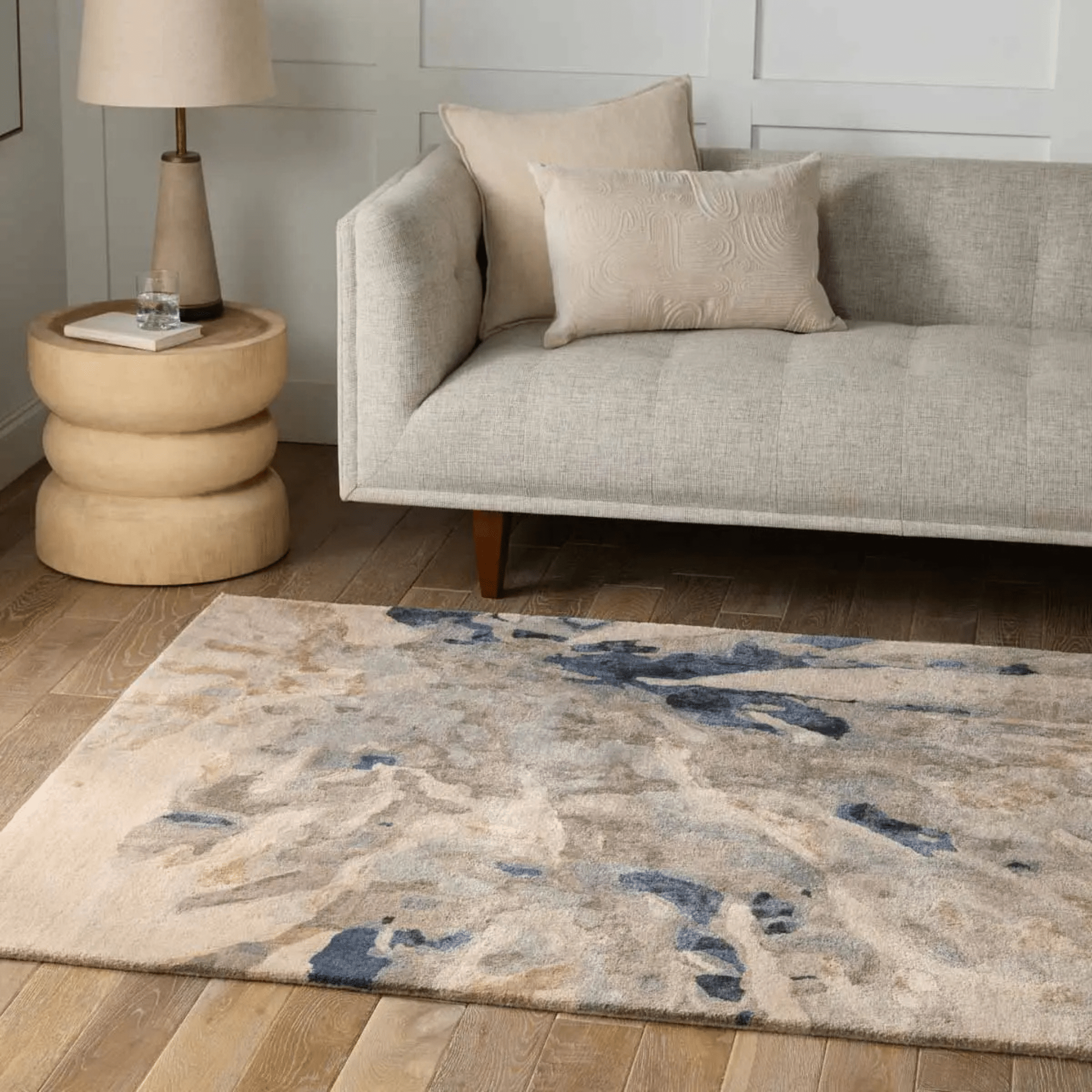 Delray Beach Coral Rug - Dark Blue - coastal inspired home furnishing