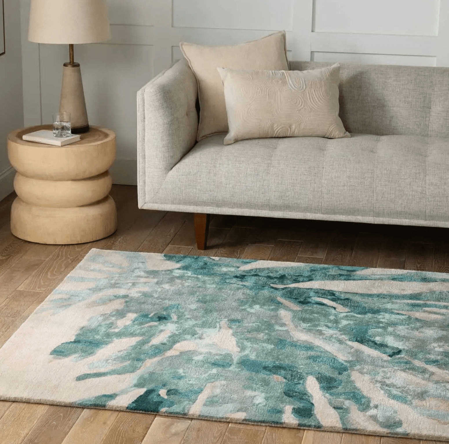 Cyrel Rug Delray Beach Coral Rug - Teal – Our Boat House