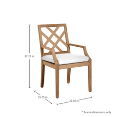Delray Teak Dining Arm Chair - Our Boat House