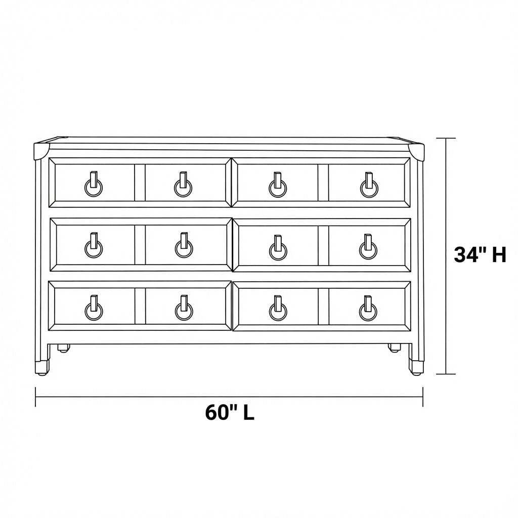 Denby Striped Canvas Dresser - Large - Our Boat House