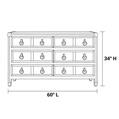 Denby Striped Canvas Dresser - Large - Our Boat House