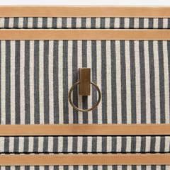 Denby Striped Canvas Night Table - Two Sizes - Our Boat House