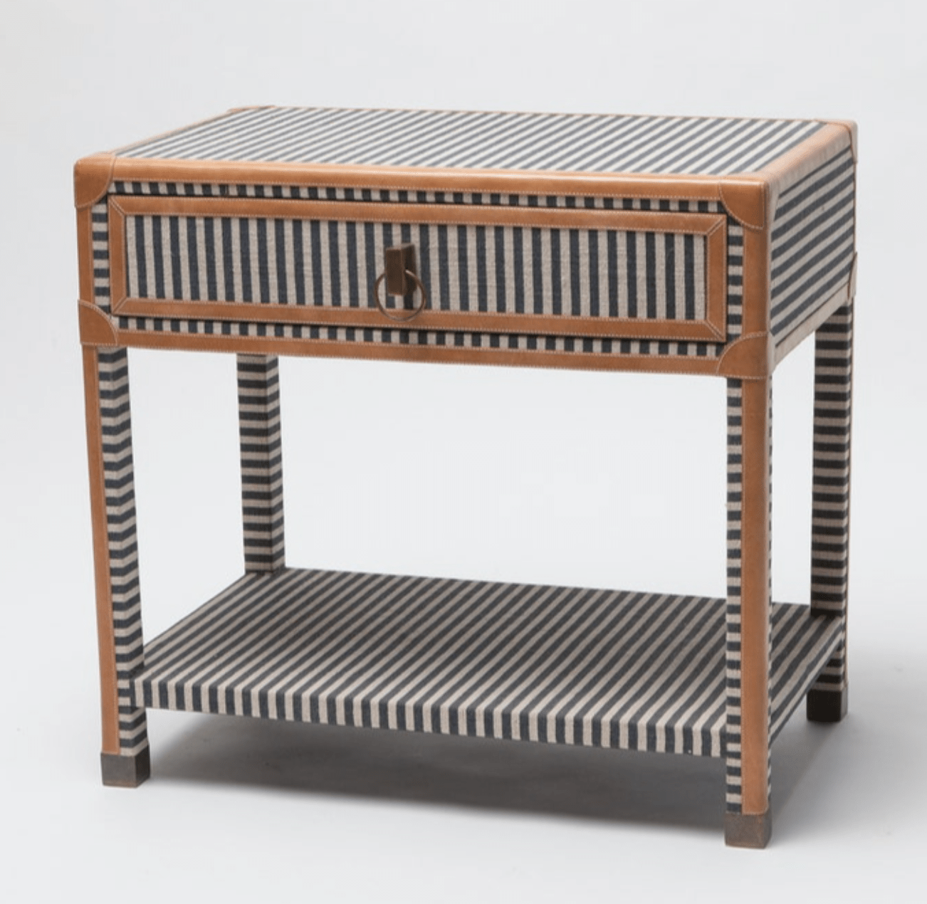 Denby Striped Canvas Night Table - Two Sizes - Our Boat House