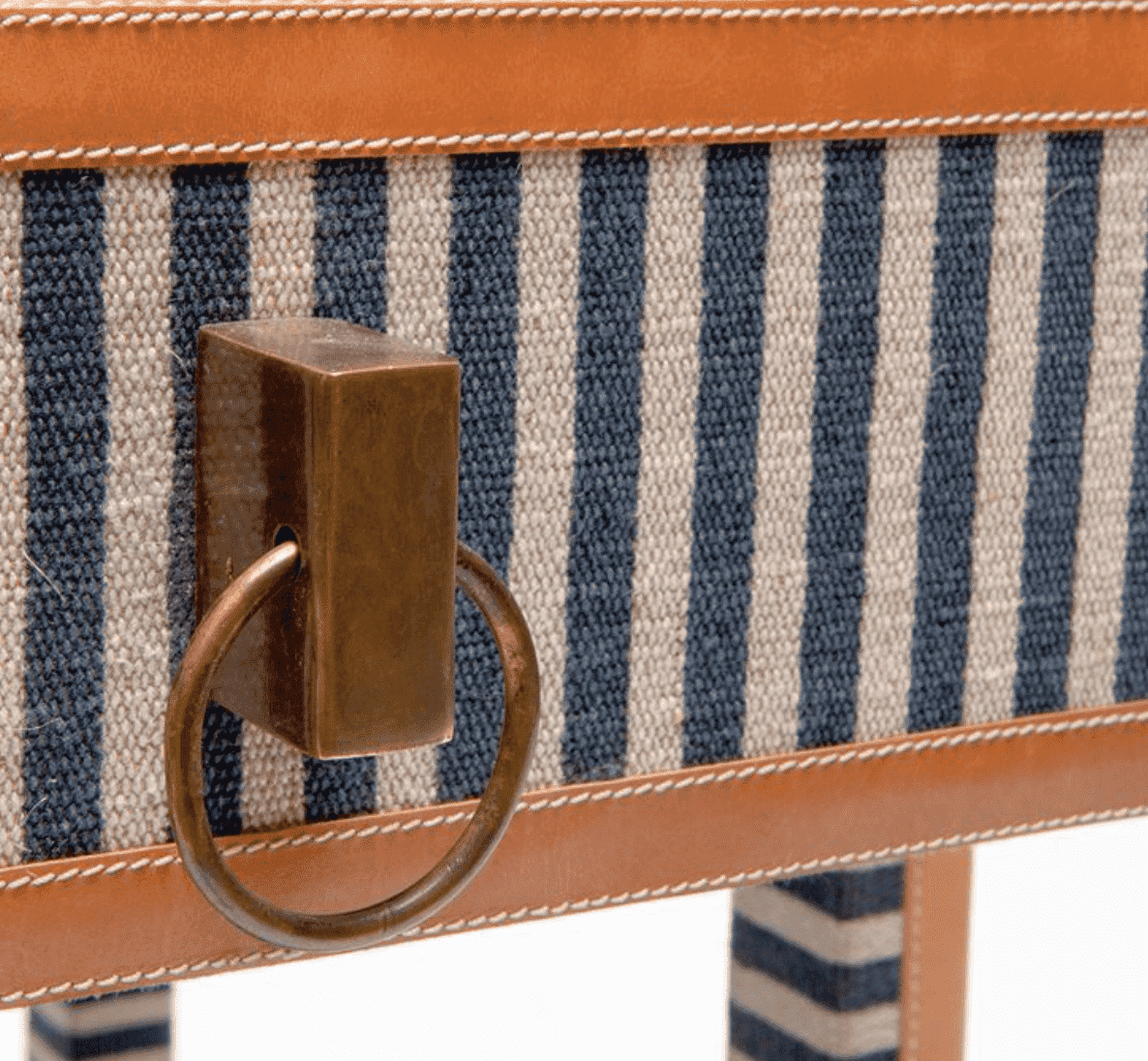 Denby Striped Canvas Night Table - Two Sizes - Our Boat House