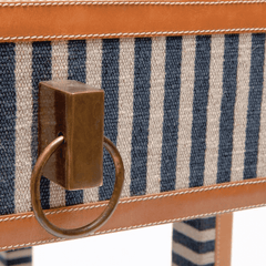 Denby Striped Canvas Night Table - Two Sizes - Our Boat House