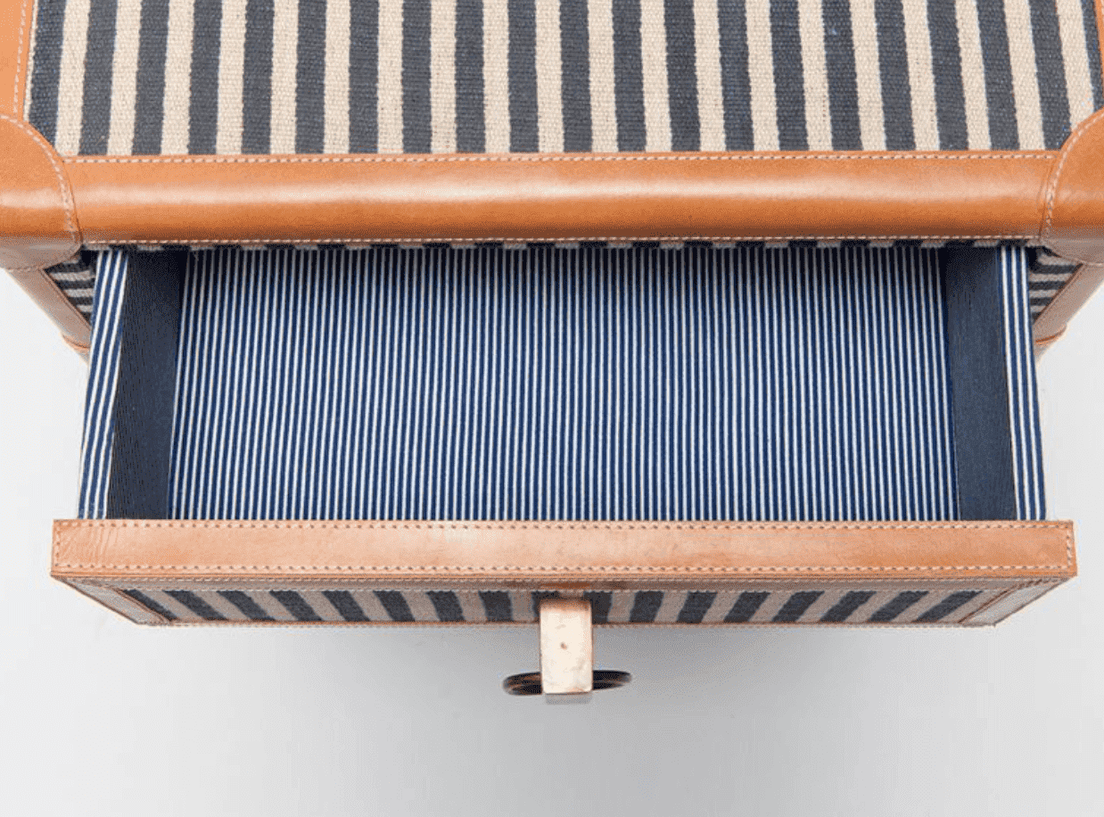 Denby Striped Canvas Night Table - Two Sizes - Our Boat House