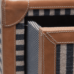 Denby Striped Canvas Night Table - Two Sizes - Our Boat House