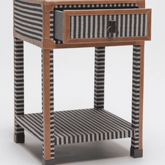 Denby Striped Canvas Night Table - Two Sizes - Our Boat House