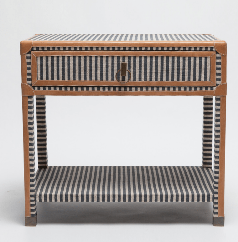 Denby Striped Canvas Night Table - Two Sizes - Our Boat House