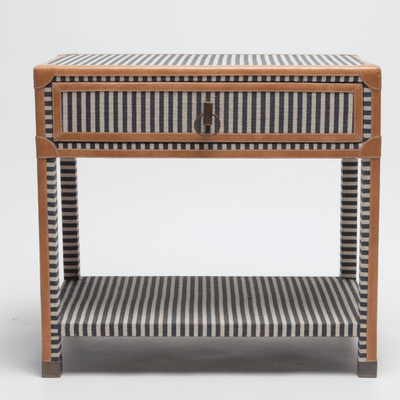 Denby Striped Canvas Night Table - Two Sizes - Our Boat House